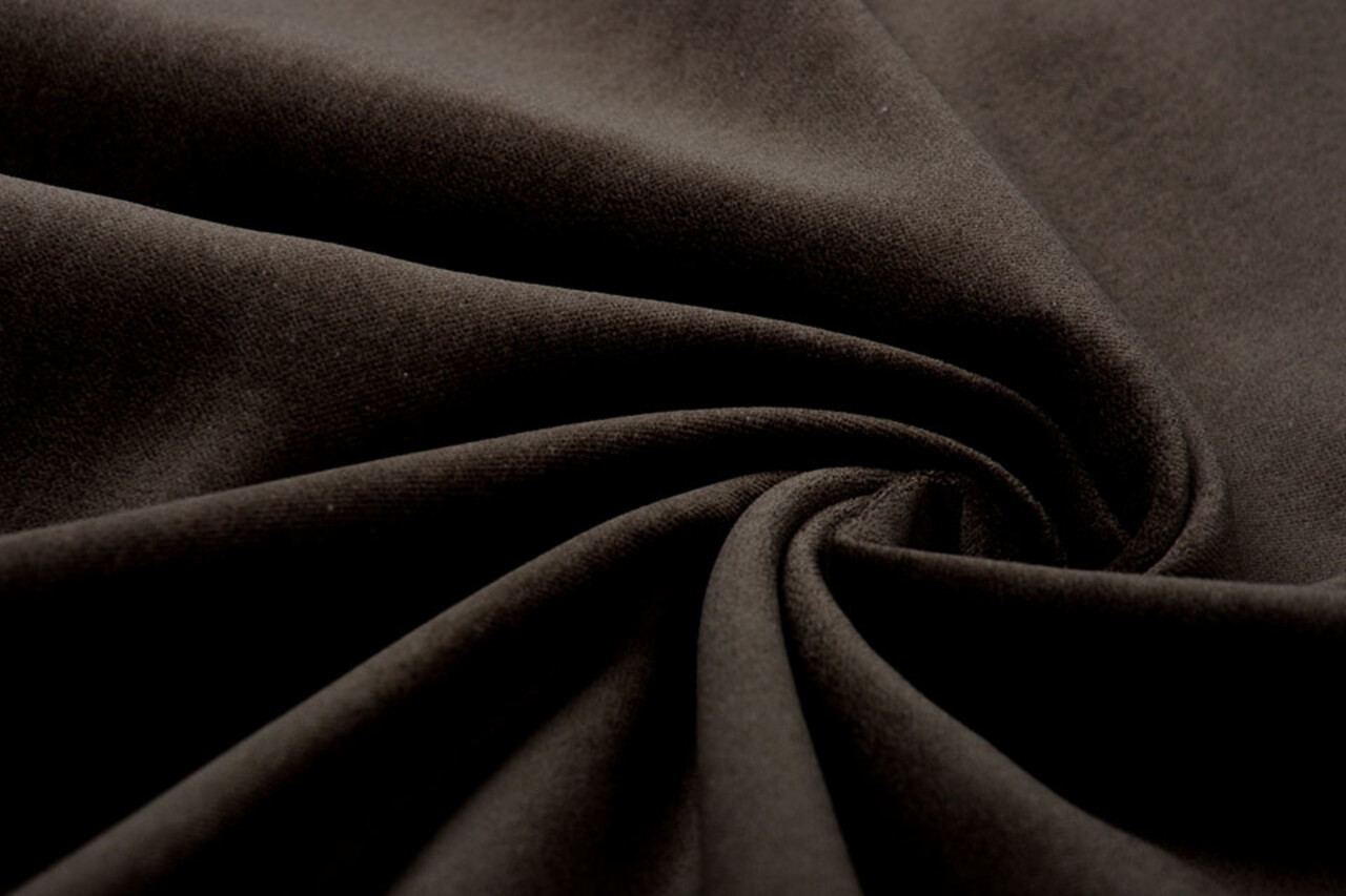 Cotton Velvet Fabric Donn Dark brown