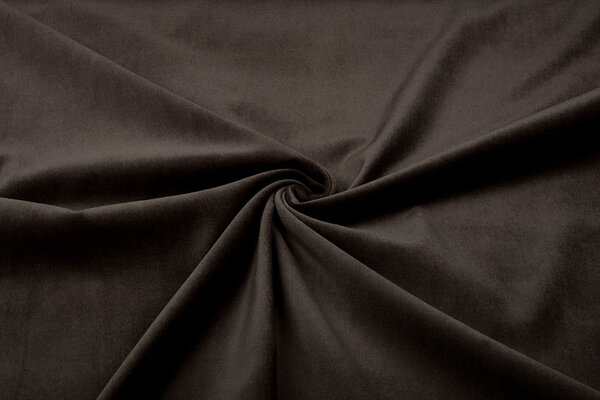 Coton Velours Tissu Donn Marron Foncé