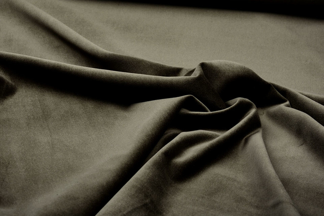 Cotton Velvet Fabric Donn Old Green Cotton Velvet Fabric Donn Old Green