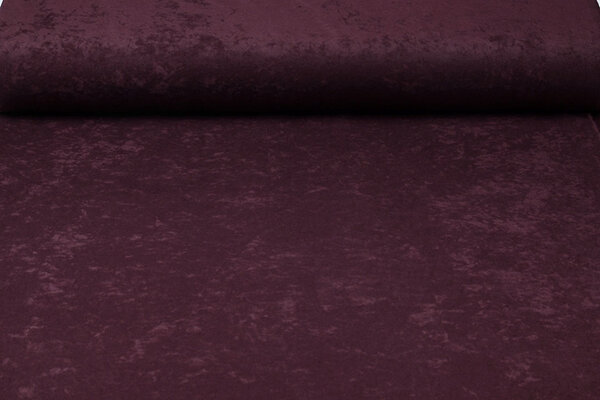 Velours Fluweel Stof Ravi Aubergine