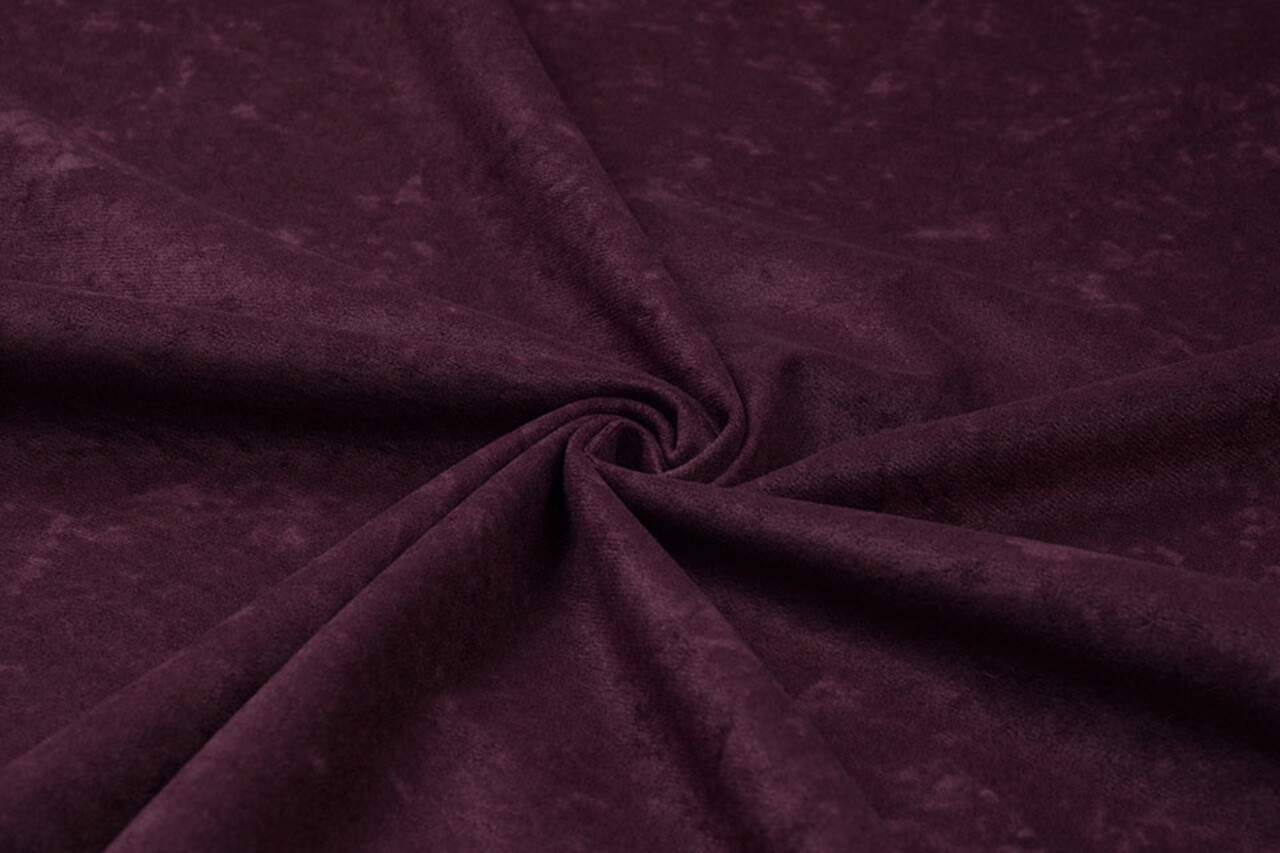 Velours Fluweel Stof Ravi Aubergine