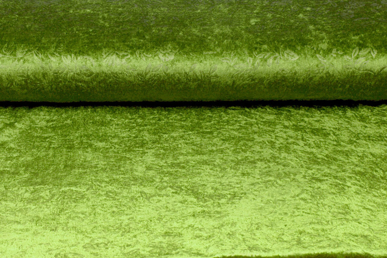 Velours de Panne Kukka Donker Lime Velours de Panne Kukka Donker Lime