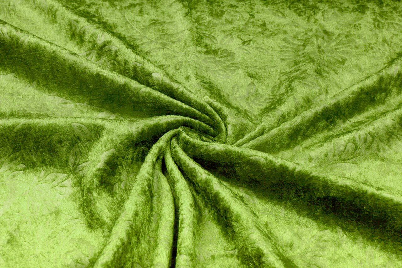 Velours de Panne Kukka Donker Lime Velours de Panne Kukka Donker Lime