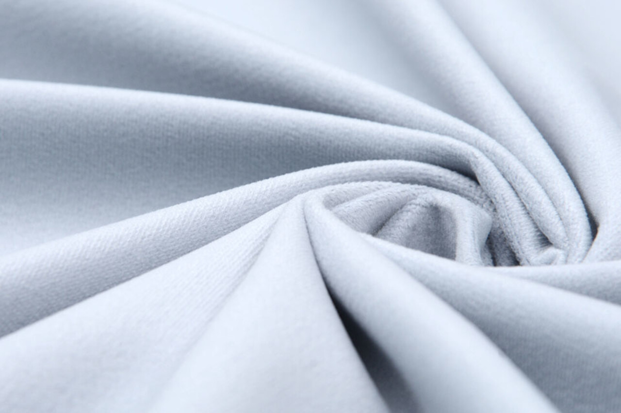 Velours Fluweel Stof Nina Grijs Blauw Velours Fluweel Stof Nina Grijs Blauw