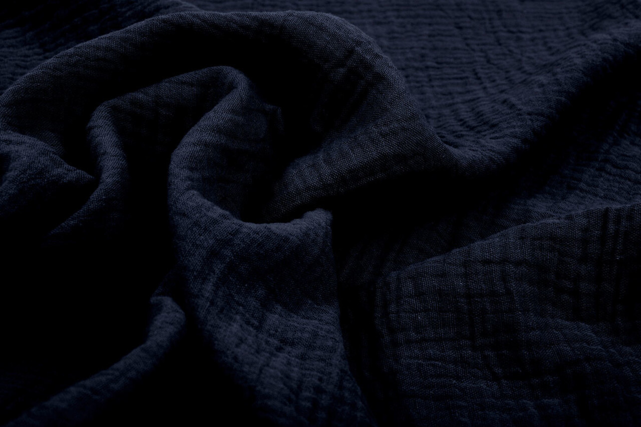 Oeko-Tex®  Double Gauze Fabric Navy Oeko-Tex®  Double Gauze Fabric Navy