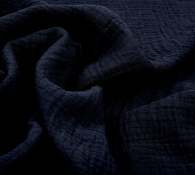 Oeko-Tex®  Double Gauze Fabric Navy Oeko-Tex®  Double Gauze Fabric Navy