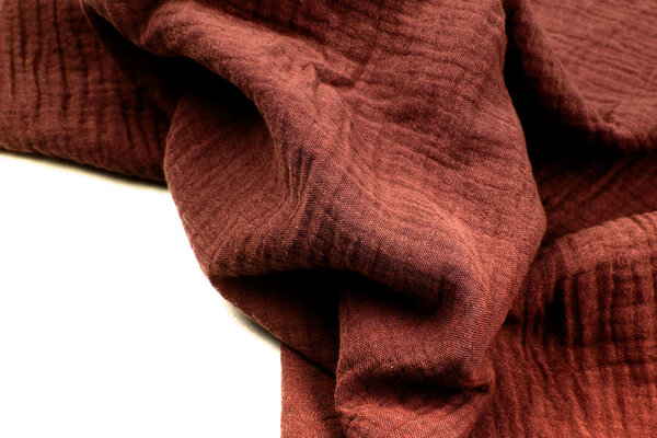 Oeko-Tex® Double Gauze Fabric Rust Brique Oeko-Tex® Double Gauze Fabric Rust Brique