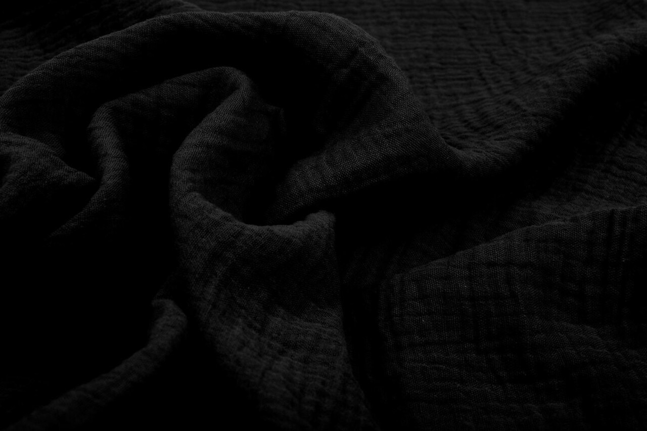 Oeko-Tex®  Double Gauze Fabric Black
