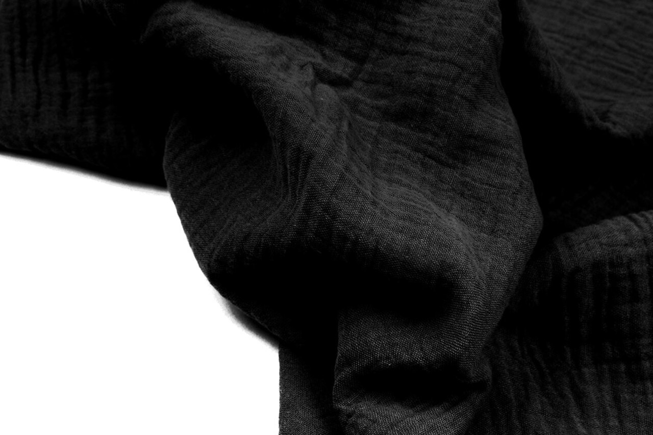 Oeko-Tex®  Double Gauze Fabric Black