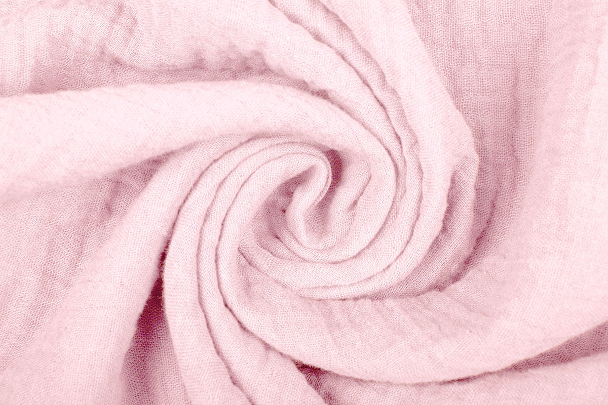 Baumwoll Musselin Stoff Hell-Pink