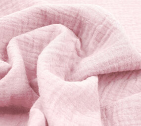 Oeko-Tex®  Baumwoll Musselin Stoff Hell-Pink
