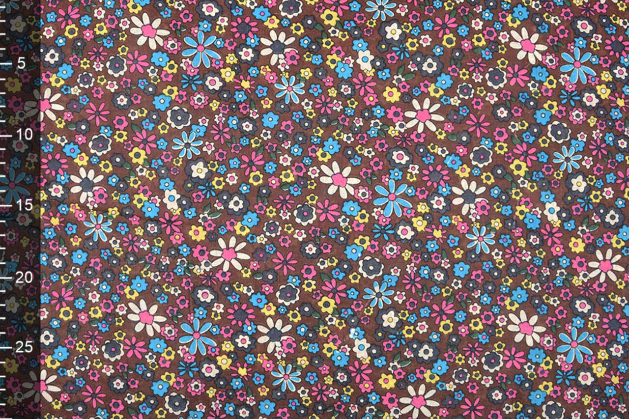 100% Cotton Flowar Brown