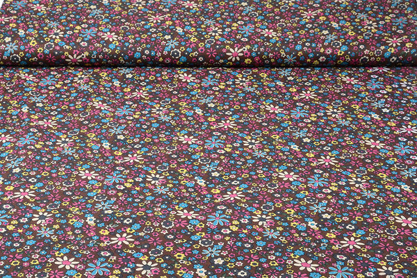 100% Cotton Flowar Brown