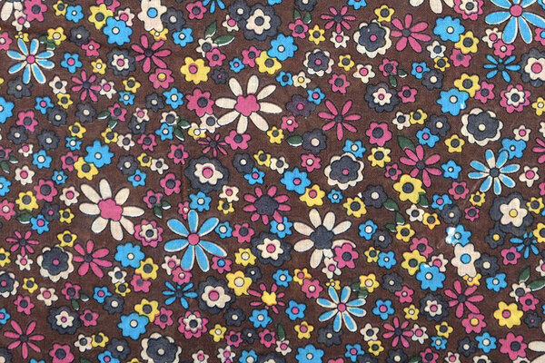 100% Cotton Flowar Brown