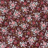 100% Cotone Stampa Floreale Hanna Marrone 100% Cotone Stampa Floreale Hanna Marrone