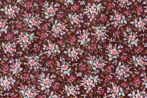 100% Cotone Stampa Floreale Hanna Marrone 100% Cotone Stampa Floreale Hanna Marrone