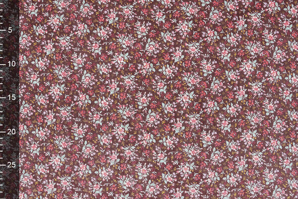 100% Cotone Stampa Floreale Hanna Marrone 100% Cotone Stampa Floreale Hanna Marrone