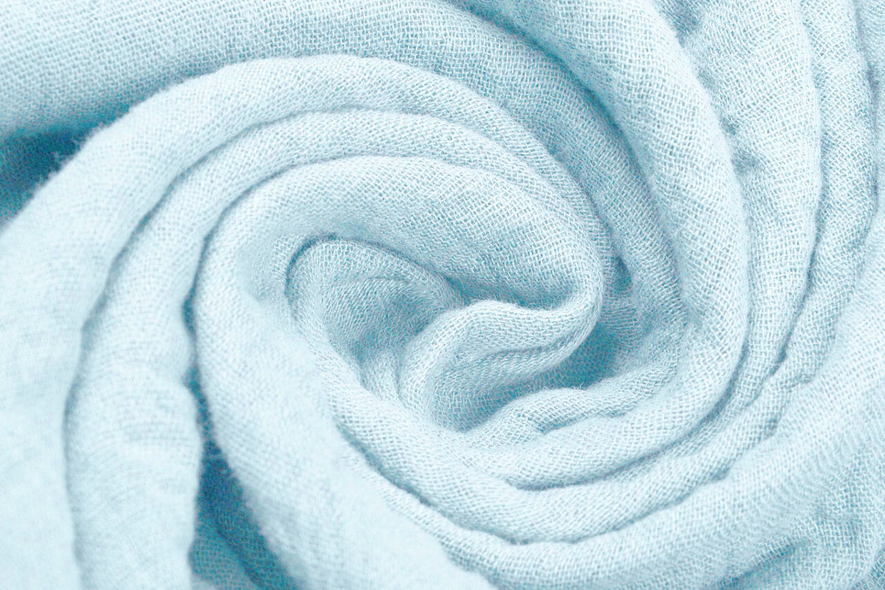 Oeko-Tex®  Hydrofiel Stof Licht Blauw