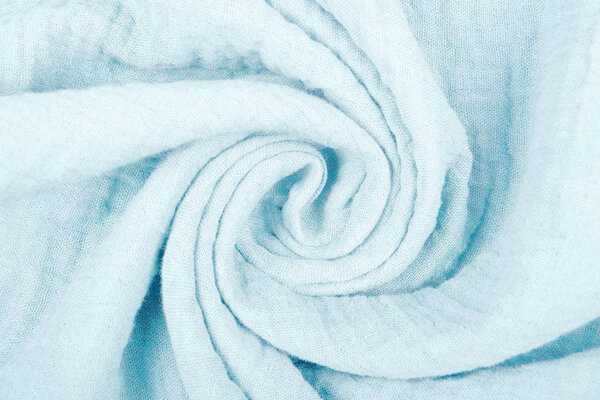 Oeko-Tex® Coton Double Gaze Tissu Bleu Clair Oeko-Tex® Coton Double Gaze Tissu Bleu Clair