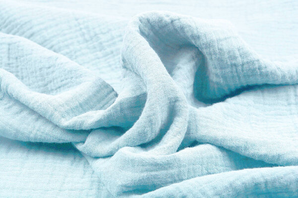 Oeko-Tex® Tessuto di Mussola Azzurro Chiaro Oeko-Tex® Tessuto di Mussola Azzurro Chiaro