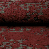 Tessuto di Lana a Maglia Schapenwollook Quadri Bordeaux Tessuto di Lana a Maglia Schapenwollook Quadri Bordeaux