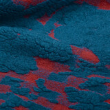 Knitted Woolen fabric Sheep Wool look Diamond Petrol Red Knitted Woolen fabric Sheep Wool look Diamond Petrol Red