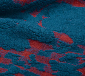 Gestrickter WollStoff Schafwolle aussehen Petrol Rot