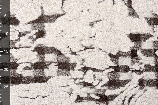 Knitted Woolen fabric Sheep Wool look Diamond Dark Brown Knitted Woolen fabric Sheep Wool look Diamond Dark Brown