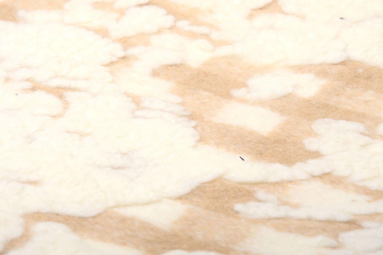 Gebreide Wollen stof Schapenwollook Ruit Beige Gebreide Wollen stof Schapenwollook Ruit Beige