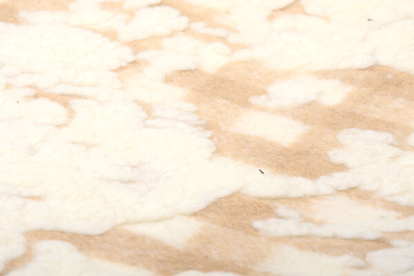 Gebreide Wollen stof Schapenwollook Ruit Beige Gebreide Wollen stof Schapenwollook Ruit Beige