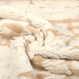 Gestrickter WollStoff Schafwolle aussehen Diamond Beige