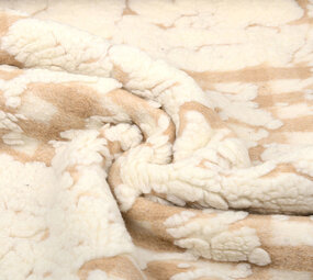 Knitted Woolen fabric Sheep Wool look Diamond Beige