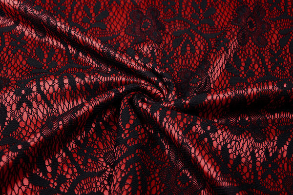 Spitzenstoff Auf Charmeuse Rot Spitzenstoff Auf Charmeuse Rot