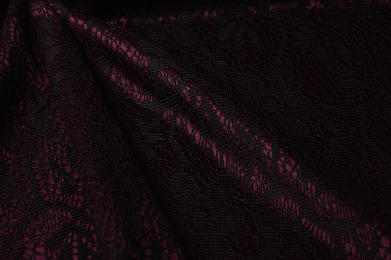 Lace on Charmeuse Bordeaux