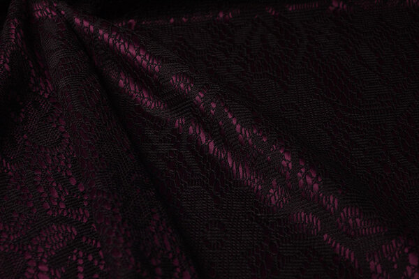 Lace on Charmeuse Bordeaux