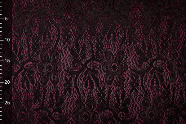 Lace on Charmeuse Bordeaux