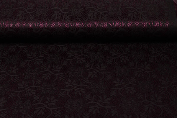 Lace on Charmeuse Bordeaux