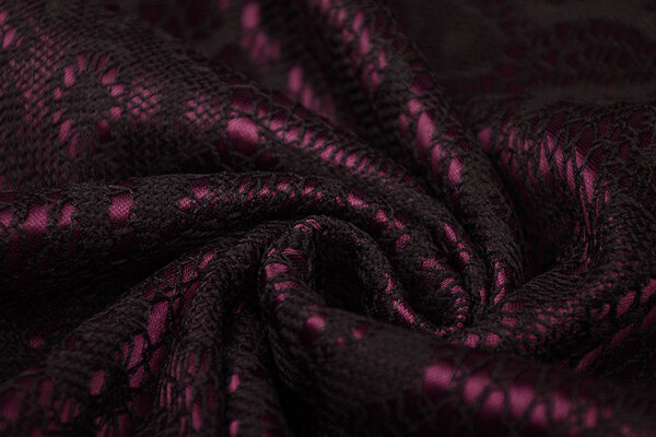 Lace on Charmeuse Bordeaux