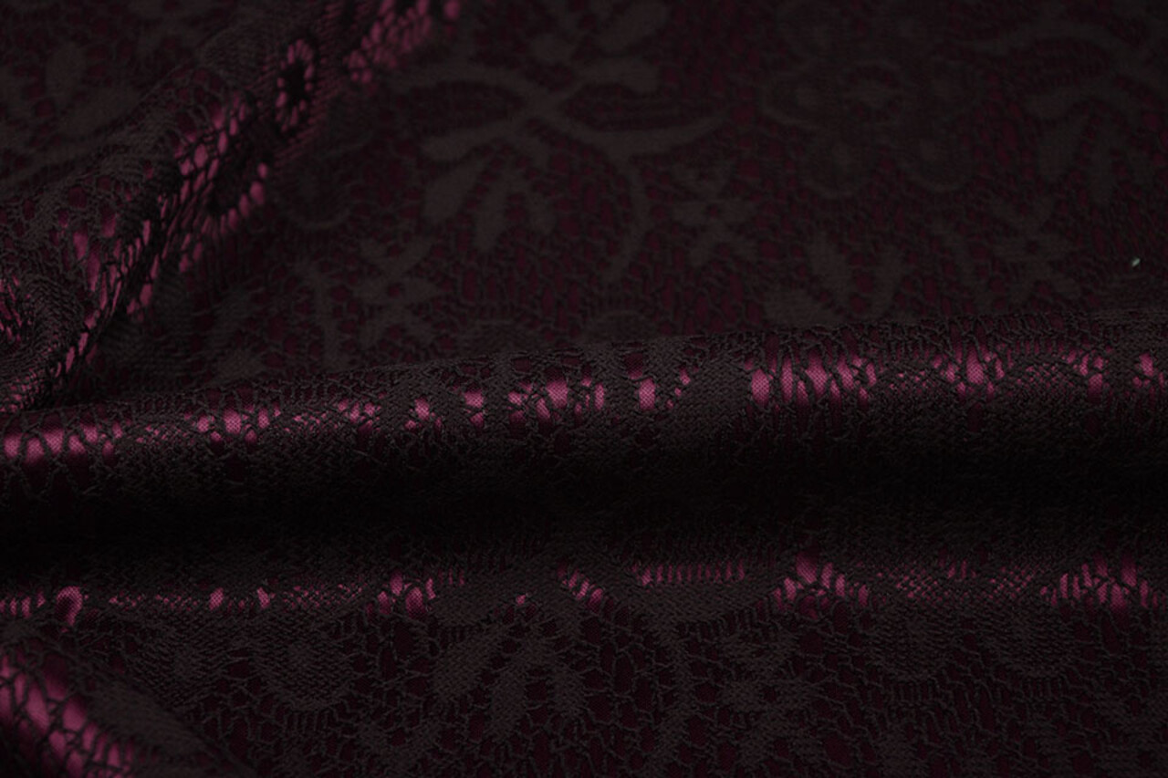 Lace on Charmeuse Bordeaux