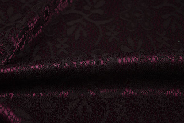 Lace on Charmeuse Bordeaux