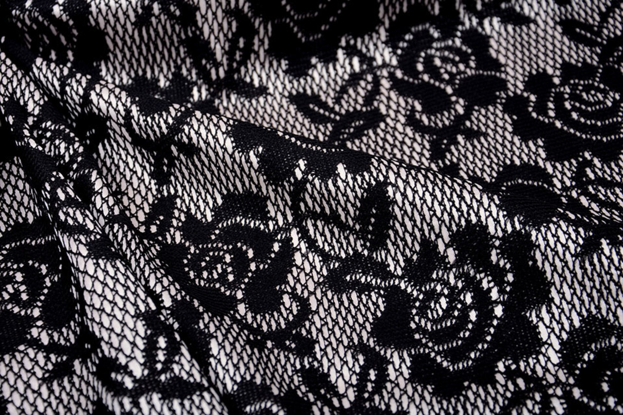 Lace on Charmeuse Beige