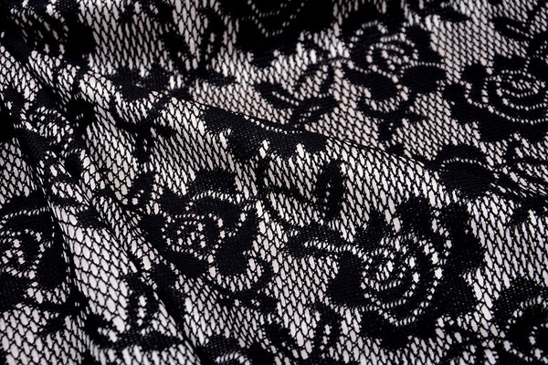 Lace on Charmeuse Beige