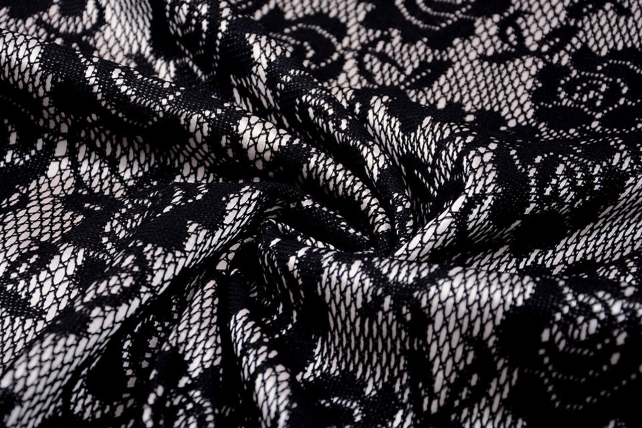 Lace on Charmeuse Beige