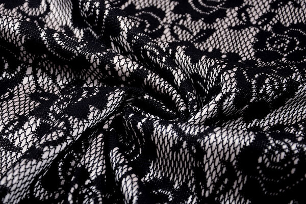 Lace on Charmeuse Beige