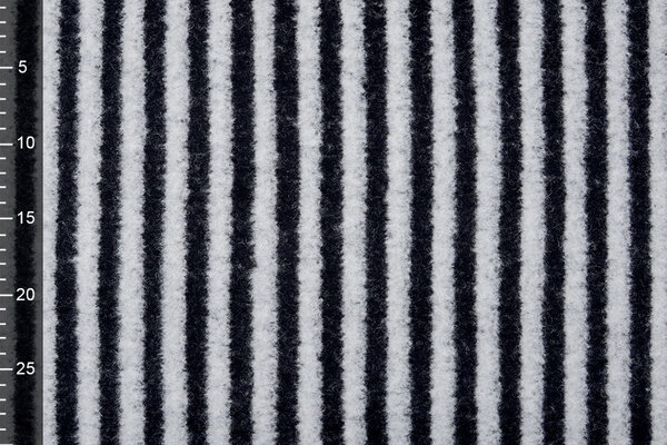 Gestrickter Wollstoff Streifen Grau