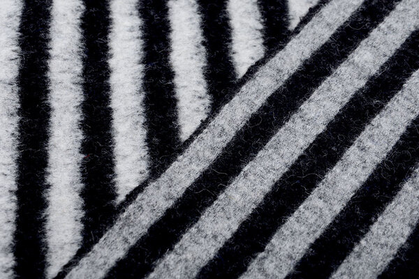 Tessuto di Lana a Maglia Righe Grigio Tessuto di Lana a Maglia Righe Grigio
