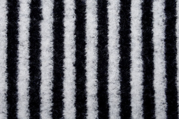 Gestrickter Wollstoff Streifen Grau