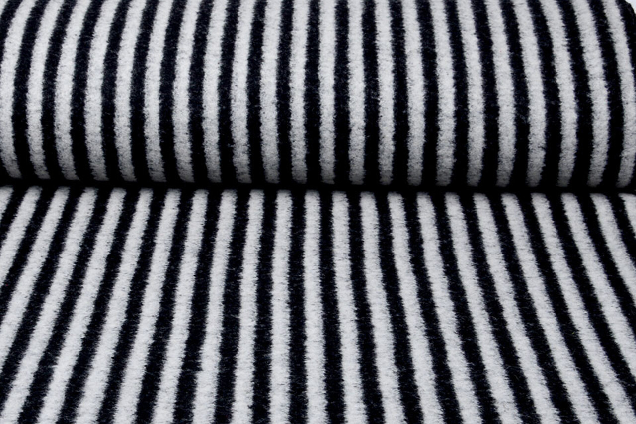 Tessuto di Lana a Maglia Righe Grigio Tessuto di Lana a Maglia Righe Grigio