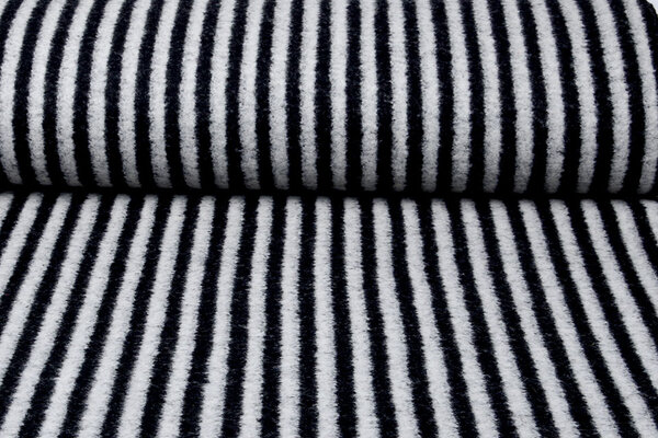 Tessuto di Lana a Maglia Righe Grigio Tessuto di Lana a Maglia Righe Grigio