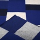 Knitted Woolen fabric Checkered Cobalt Blue